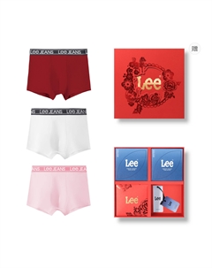 Комплект мужских трусов подарочный набор, розовый Lee
