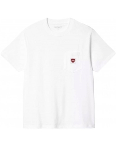 Футболка S/S с карманом в виде сердца, белый Carhartt wip