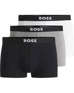 Боксеры с логотипом на поясе, упаковка из трёх штук, белый+серый+черный Hugo boss