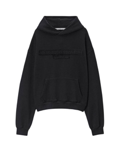 Худи с логотипом на заплатке, черный Alexander wang