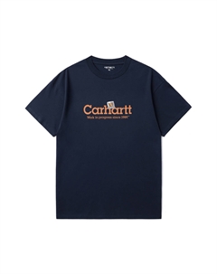 Футболка S/S Label Script, синий Carhartt wip