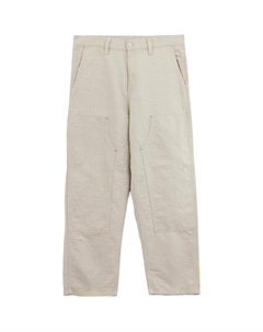 Узкие брюки Walter с двойными накладками на коленях и логотипом, айвори Carhartt wip