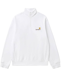 Полузип худи с американской надписью, белый Carhartt wip