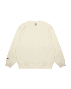 Свитшот с нашивкой логотипа *A Bathing APE, экрю Aape