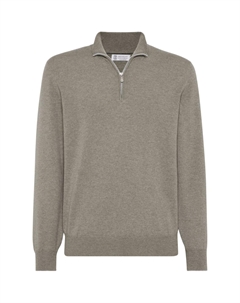Водолазка вязаная поло, светло-зеленый зеленый Brunello cucinelli
