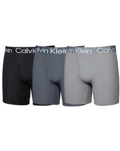 Комплект из 3 мужских трусов-боксеров из хлопка и эластичной ткани с низкой посадкой, Charcoal Multi Calvin klein