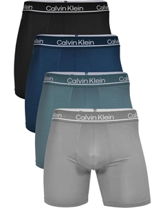 Мужские трусы-боксеры из микрофибры, 4 шт., Wolf Grey Calvin klein