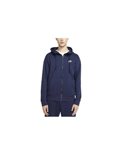 Спортивный худи с молнией club fleece, темно-синий Nike