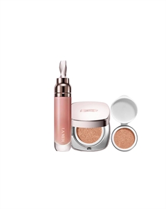 Набор для макияжа HAILANZHIMI Glow Cushion Foundation Serum & Lip Honey с увлажняющим консилером 7мл+12г+сменный блок 12г, Three-Piece Set: Air Cushion #01 12g+Air Cushion Refill #01 12g+Lip Serums #N La mer