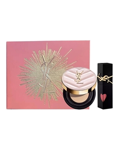 Жидкая помада Air Cushion Box Limited Edition, набор для безупречного макияжа из двух средств, легко растушевывается, розовый Saint laurent