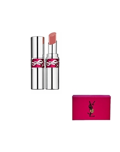 Круглый тюбик серебристый розовый тюбик помада глянцевая натуральная питательная 3.2г, розовый Saint laurent