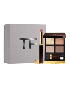 Набор для макияжа TF Ultra Fine с четырьмя цветами помады и теней для век, легко растушевывается, натуральный, 10 г + 0,9 г, Two-Piece Set: Ultra Fine Lipstick #151 0.9g+4 Colors Eye Shadow #01 10g Tom ford
