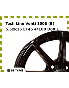 Колесный диск Tech Line Tech-line Venti 1508 (B) 5.5xR15 ET45 4*100 D60.1 Tech line