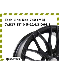 Колесный диск Tech Line Tech-line Neo 740 (MB) 7xR17 ET40 5*114.3 D64.1 Tech line