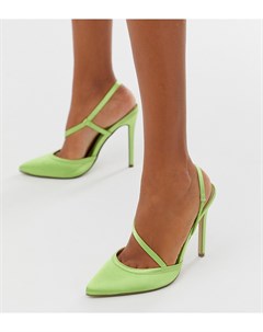 Зеленые туфли лодочки с ремешком Missguided