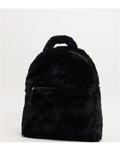 Черный рюкзак из искусственного меха Monki