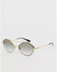Солнцезащитные очки в многоугольной оправе с двойной переносицей Vogue Eyewear 0VO4134S