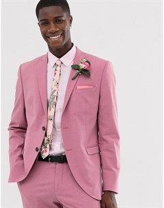 Розовый приталенный пиджак Selected homme