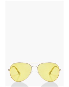 Солнцезащитные очки авиаторы с желтыми линзами Boohoo