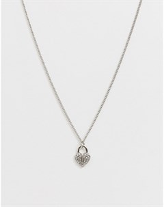 Серебристое ожерелье с подвеской Asos design