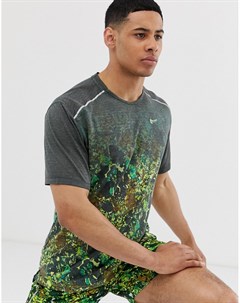 Зеленая футболка с принтом Rise 365 Nike running