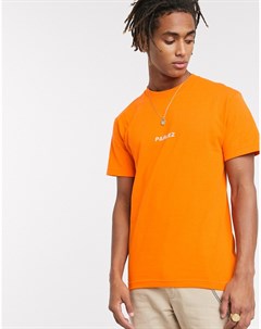 Оранжевая футболка с вышитым логотипом на груди Ladsun Parlez
