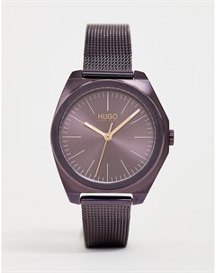 Фиолетовые часы с сетчатым ремешком 1540027 Imagine 35 мм Hugo