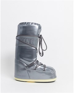 Серебристые зимние ботинки Moon boot