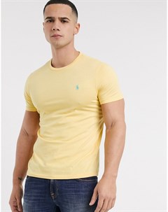 Желтая футболка с логотипом Polo ralph lauren