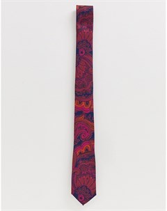 Узкий галстук с принтом пейсли Asos design
