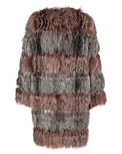 Утепленная шуба из меха чернобурки Virtuale fur collection