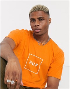 Оранжевая футболка с логотипом Huf