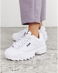 Белые кроссовки Disruptor Fila