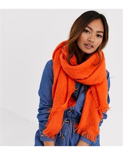 Эксклюзивный ярко оранжевый пушистый шарф London My accessories