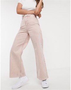 Розовые широкие джинсы с завышенной талией Asos design