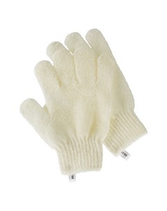 Перчатки для душа отшелушивающие белые 2 шт Deco