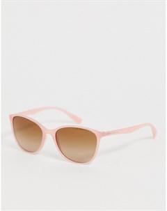 Коралловые солнцезащитные очки в квадратной оправе Emporio armani