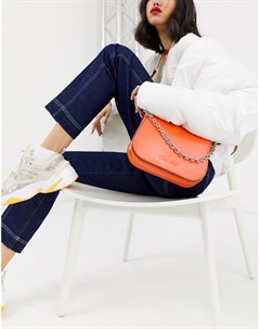 Оранжевая сумка на плечо Calvin klein