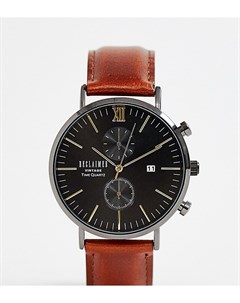 Часы с коричневым кожаным ремешком Inspired эксклюзивно для ASOS Reclaimed vintage