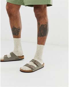 Бежевые меланжевые носки с высоким содержанием хлопка Birkenstock