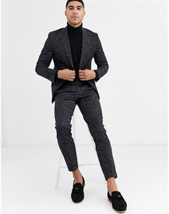 Черные брюки с леопардовым принтом Premium Jack & jones