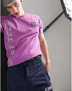 Фиолетовая футболка с логотипом Tommy jeans
