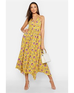 Tall Макси платье с американской проймой ремешками и цветочным рисунком Boohoo