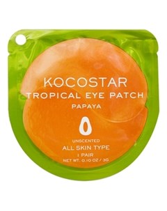 Патчи Tropicla Eye Patch Papaya Single Гидрогелевые для Глаз Тропические Фрукты Папая 1 пара Kocostar