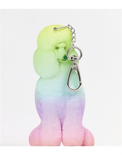 Зеркальный разноцветный брелок для ключей в виде пуделя Monki