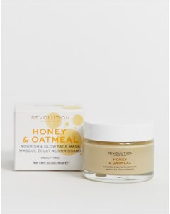 Питающая и придающая сияние маска для лица с медом и овсянкой Skincare Revolution