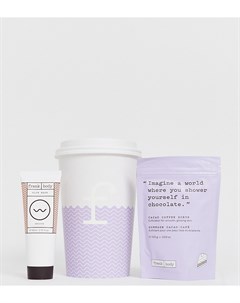 Подарочный набор Body Coffee Cup Mocha Latte Кофейный скраб с какао и маска для лица Бесцветный Frank