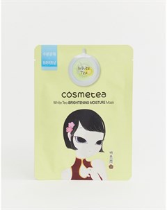 Питающая маска салфетка для сияющего лица с экстрактом белого чая Cosmetea