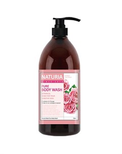 Гель для душа роза розмарин Pure body wash Rose Rosemary 750мл Naturia