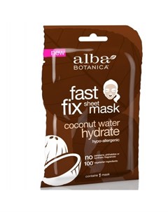 Глубокоувлажняющая маска Fast Fix Coconut Milk Hydrate Sheet Mask 15г Alba botanica